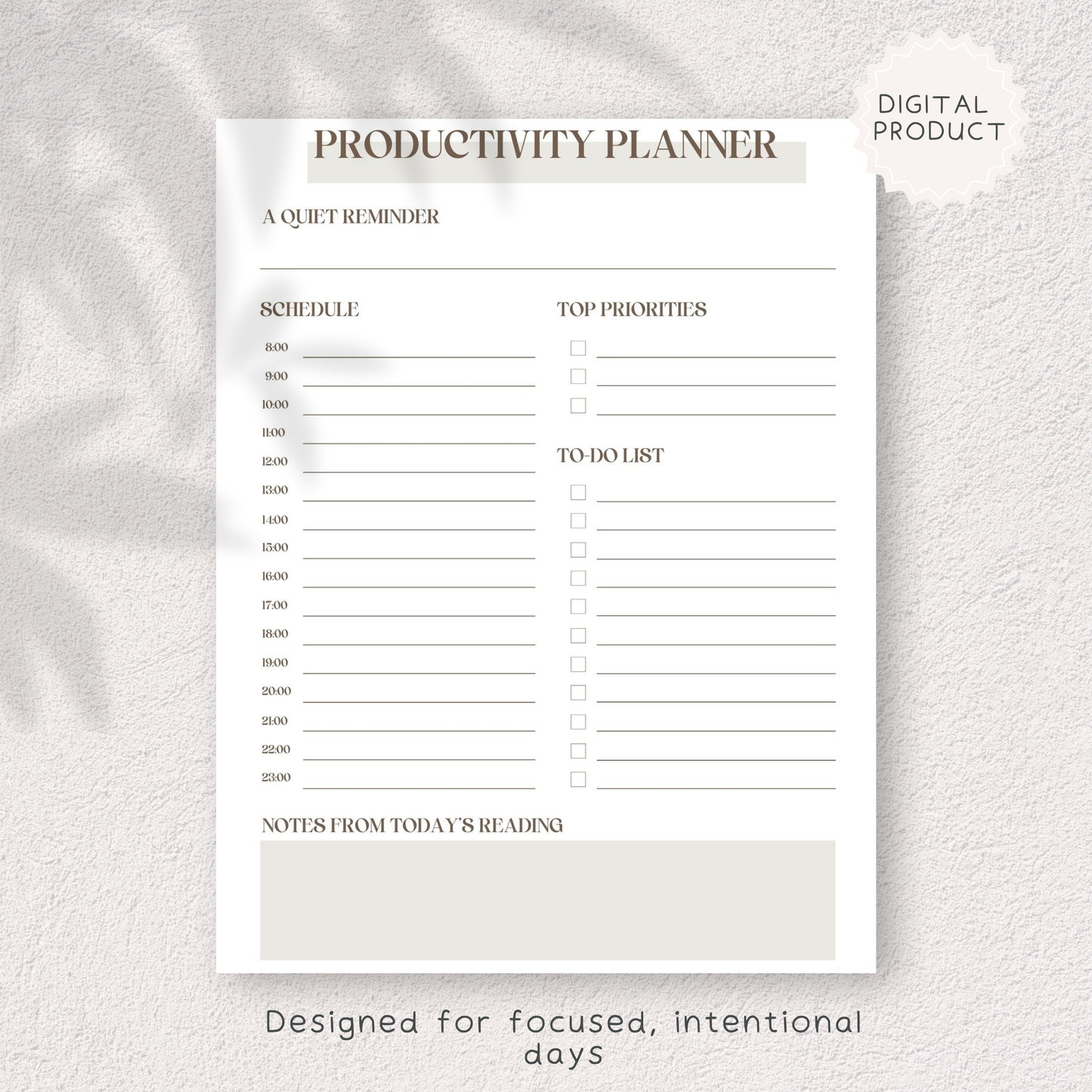 Productivity Planner