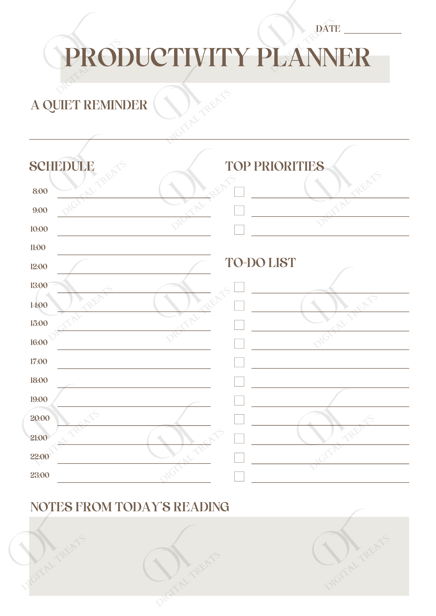 Productivity Planner